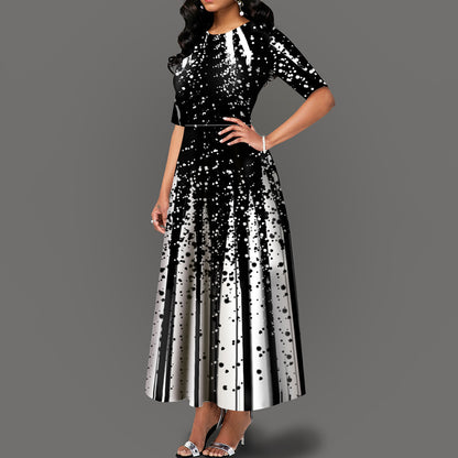 Robe maxi femme avec motif éclaboussure créatif Chic und Stil