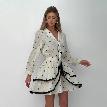 Robe blouse femme avec volants Chic und Stil