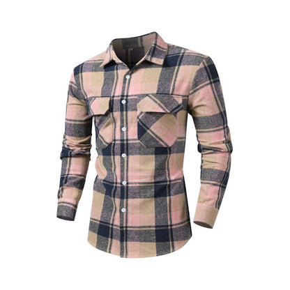 Chemise en flanelle pour hommes avec un motif à carreaux classique et des poches poitrine Chic und Stil