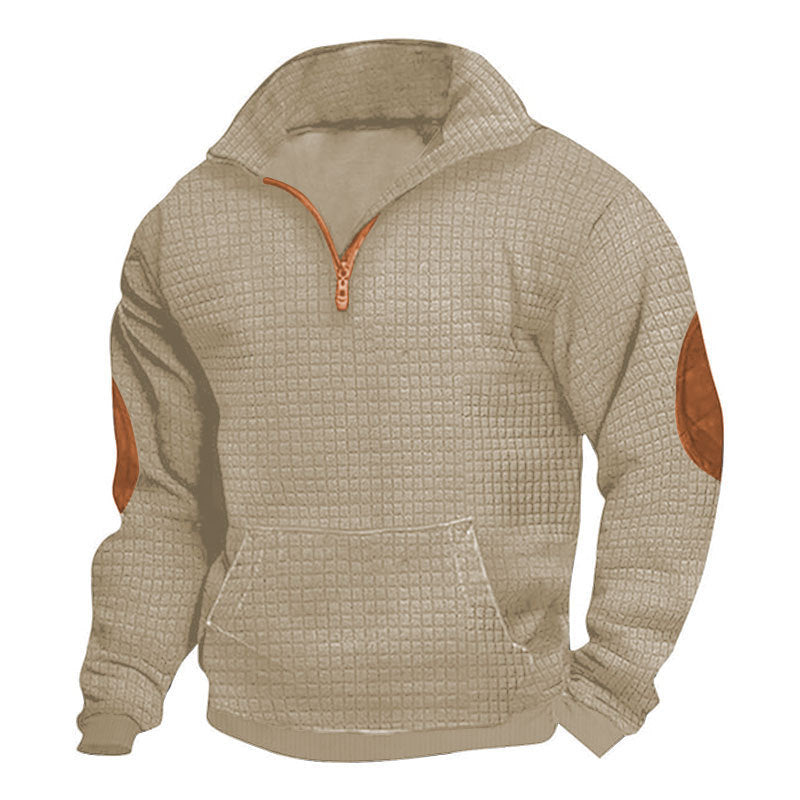 Fleece pullover for men with high collar and practical pockets Chic und Stil