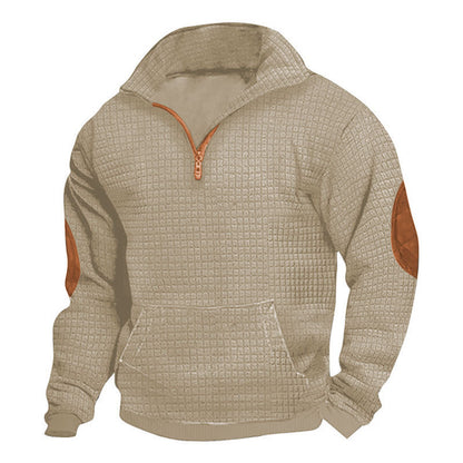 Fleece pullover for men with high collar and practical pockets Chic und Stil