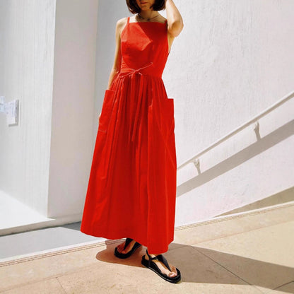Robe maxi pour dames avec jupe évasée et poches latérales pratiques Chic und Stil