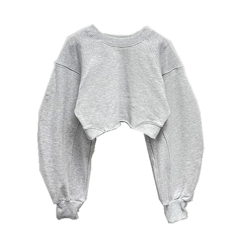 Sweat-shirt court pour femmes avec des manches volumineuses Chic & Stil 1772505824