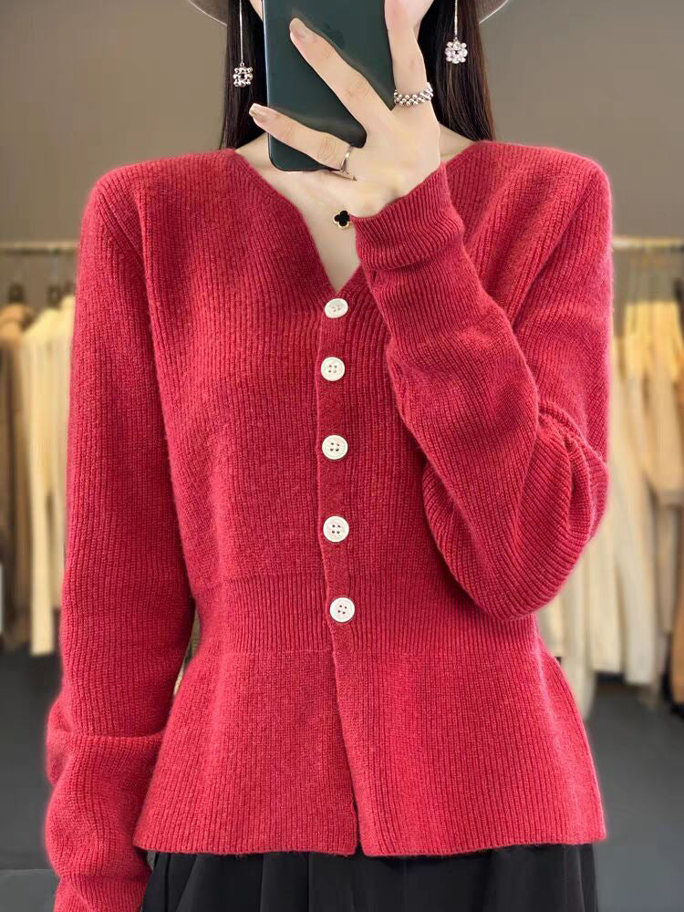 Dames cardigan en tricot élégant avec design texturé Chic und Stil