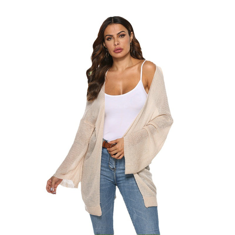 Dames cardigan en tricot décontracté avec des manches larges Chic und Stil