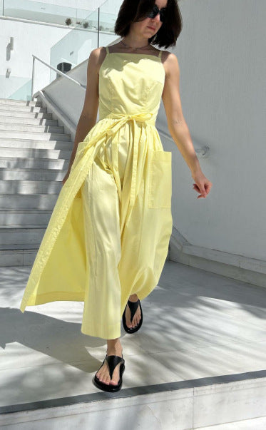 Robe maxi pour dames avec jupe évasée et poches latérales pratiques Chic und Stil