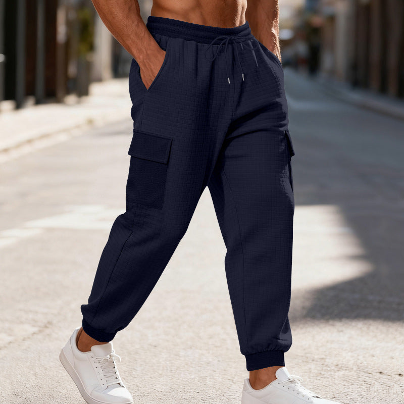 Men's Cargo Jogging Pants with Elastic Waistband and Practical Pockets Chic and Style