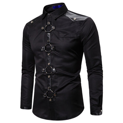 Chemise à manches longues moderne pour homme avec détail en anneau stylé Chic und Stil