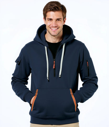 Pull à capuche pour hommes à la mode avec une solution de poche innovante Chic und Stil