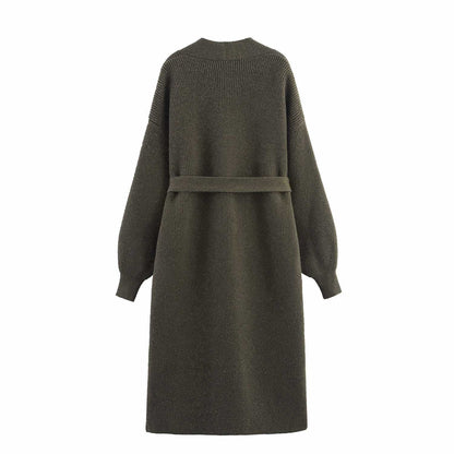 Dames élégante cardigan avec ceinture à la taille Chic und Stil