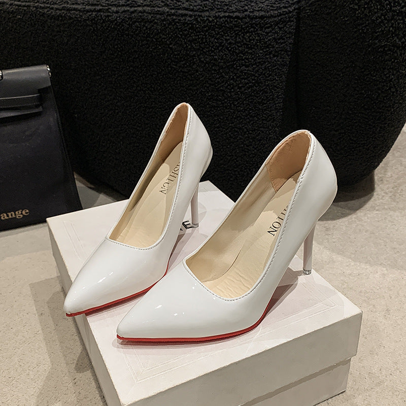 Dames Élégantes Talons Hauts avec embout pointu et talon transparent Chic und Stil