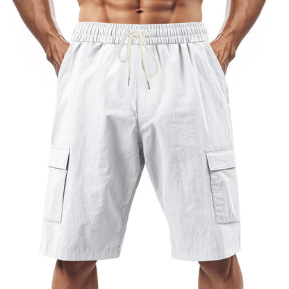 Shorts cargo décontractées pour hommes avec ceinture élastique et poches latérales pratiques Chic und Stil