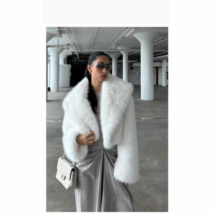 Ladies Premium Fake Fur Chic Bolero Style