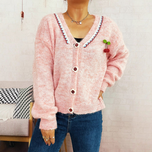 Dames gilet ludique avec design de boutons colorés et grand confort Chic und Stil