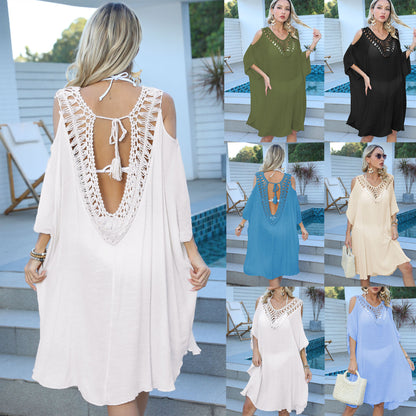 Robe de plage en crochet léger pour femmes Chic und Stil