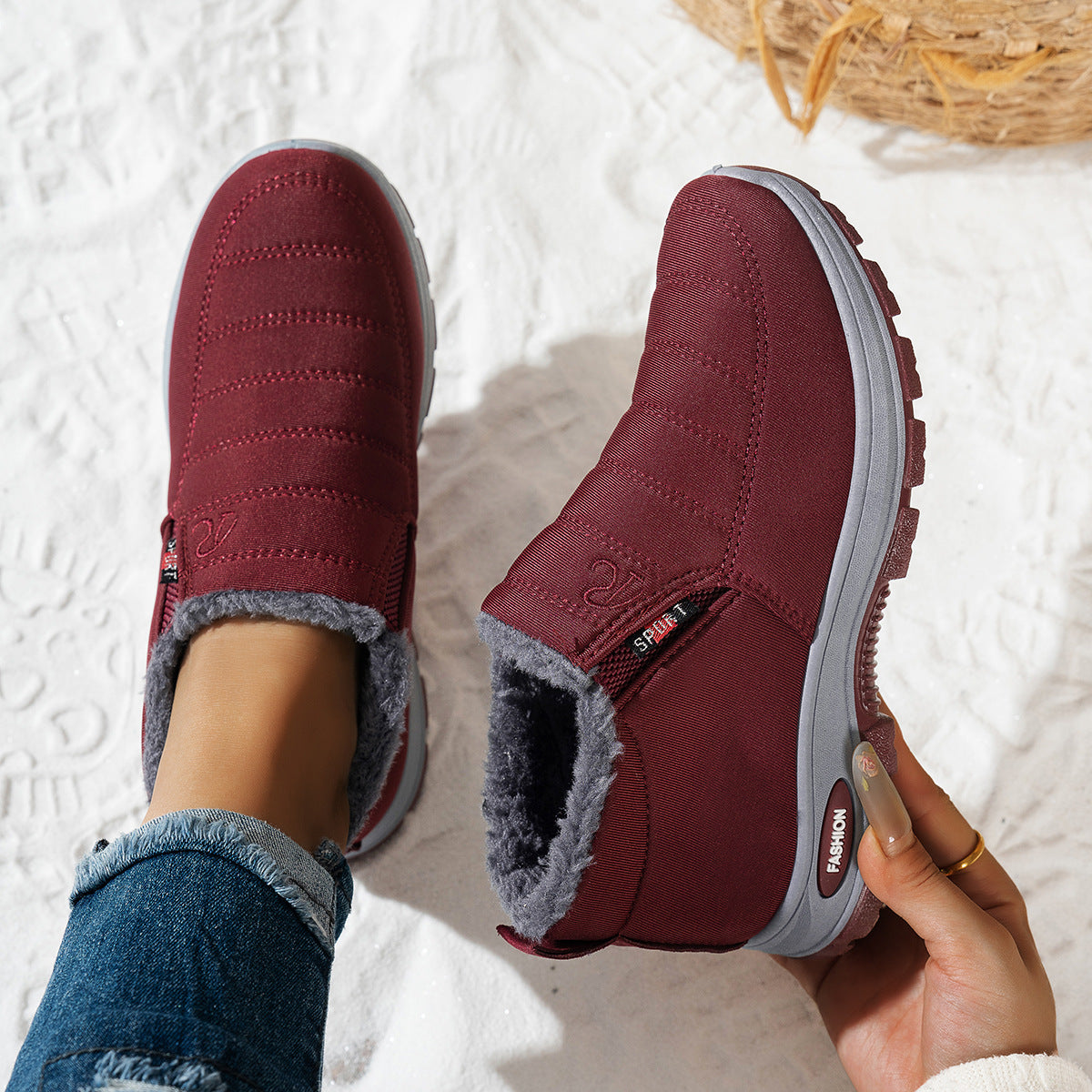 Dames Botte à doublure chaude confortable au design moderne Chic und Stil