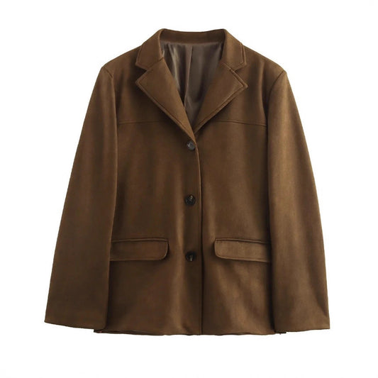 Blazer en laine tendance pour femmes avec poches et finition de haute qualité Chic und Stil
