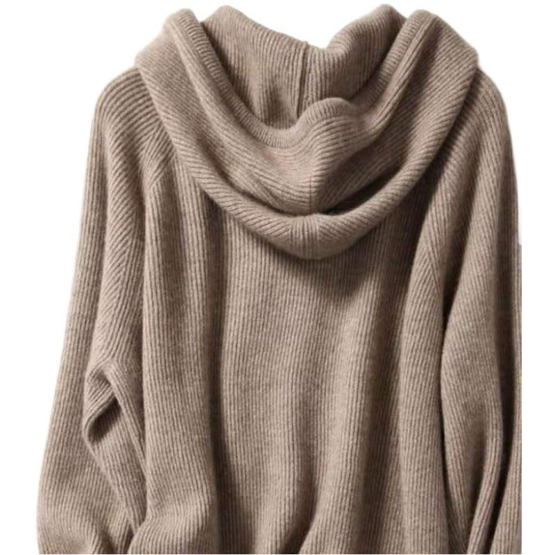 Sweat à capuche tricoté surdimensionné confortable Chic und Stil