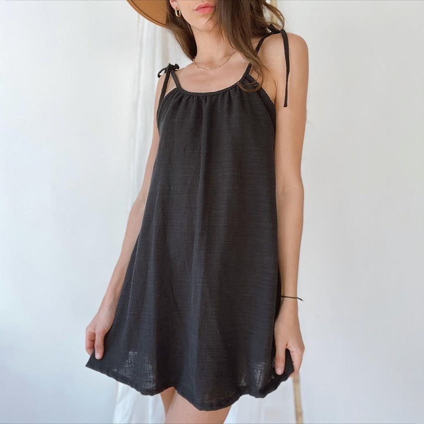 Robe d'été à bretelles spaghetti légères pour femmes avec coupe décontractée Chic und Stil