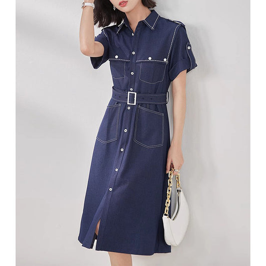 Robe utilitaire ceinturée pour femme Chic und Stil