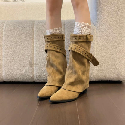 Bottines élégantes pour femmes avec une apparence de bande ornée Chic und Stil