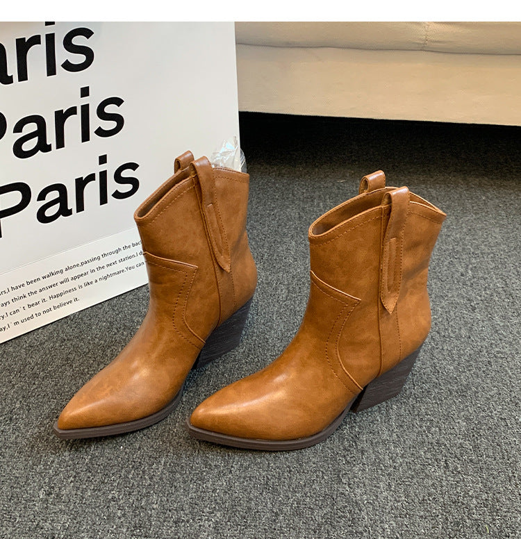 Bottines mode pour femmes au look élégant avec un bout pointu Chic und Stil