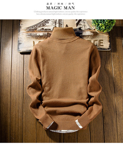 Elegant turtleneck pullover for men in fine merino wool Chic and Style