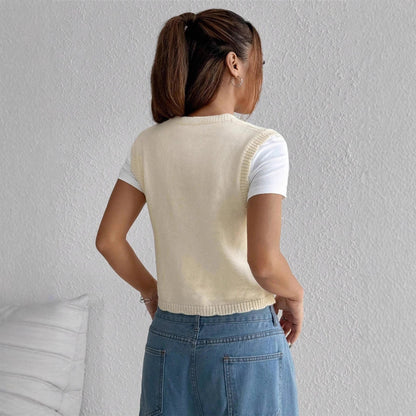 Dames Gilet brodé avec boutons Chic und Stil