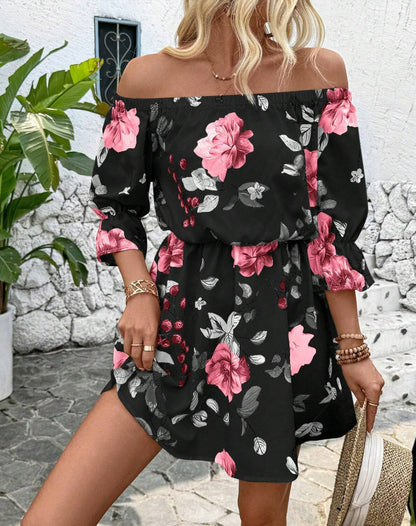 Robe Boho femme avec motif floral Chic und Stil
