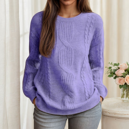 Pull en tricot pour femmes avec motif en relief et coupe décontractée Chic und Stil