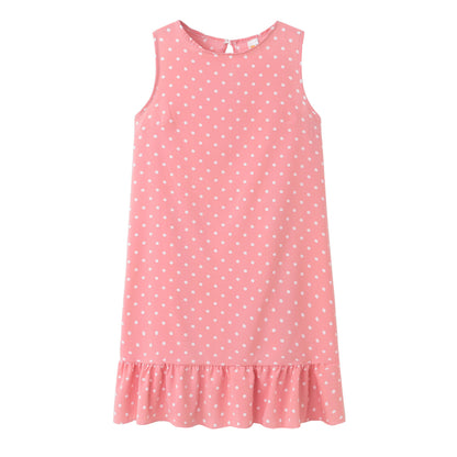 Robe shift à pois d'été pour femmes avec ourlet à volants Chic und Stil