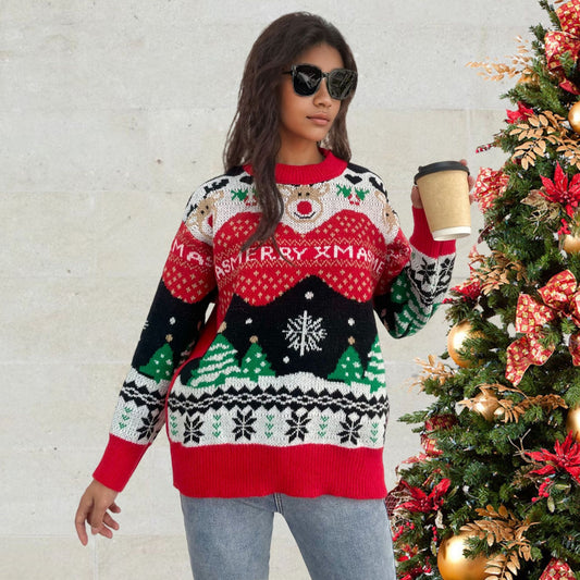 Pull de Noël pour femmes avec des motifs festifs et une coupe confortable Chic und Stil