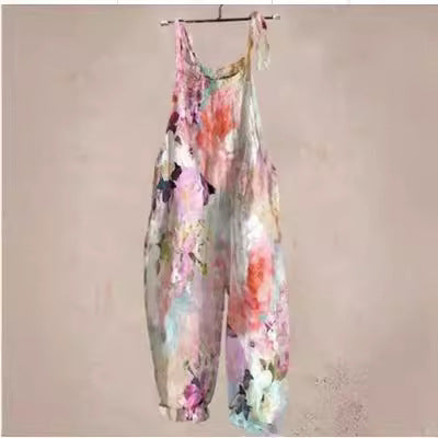 Dames combinaison salopette imprimé artistique Chic und Stil