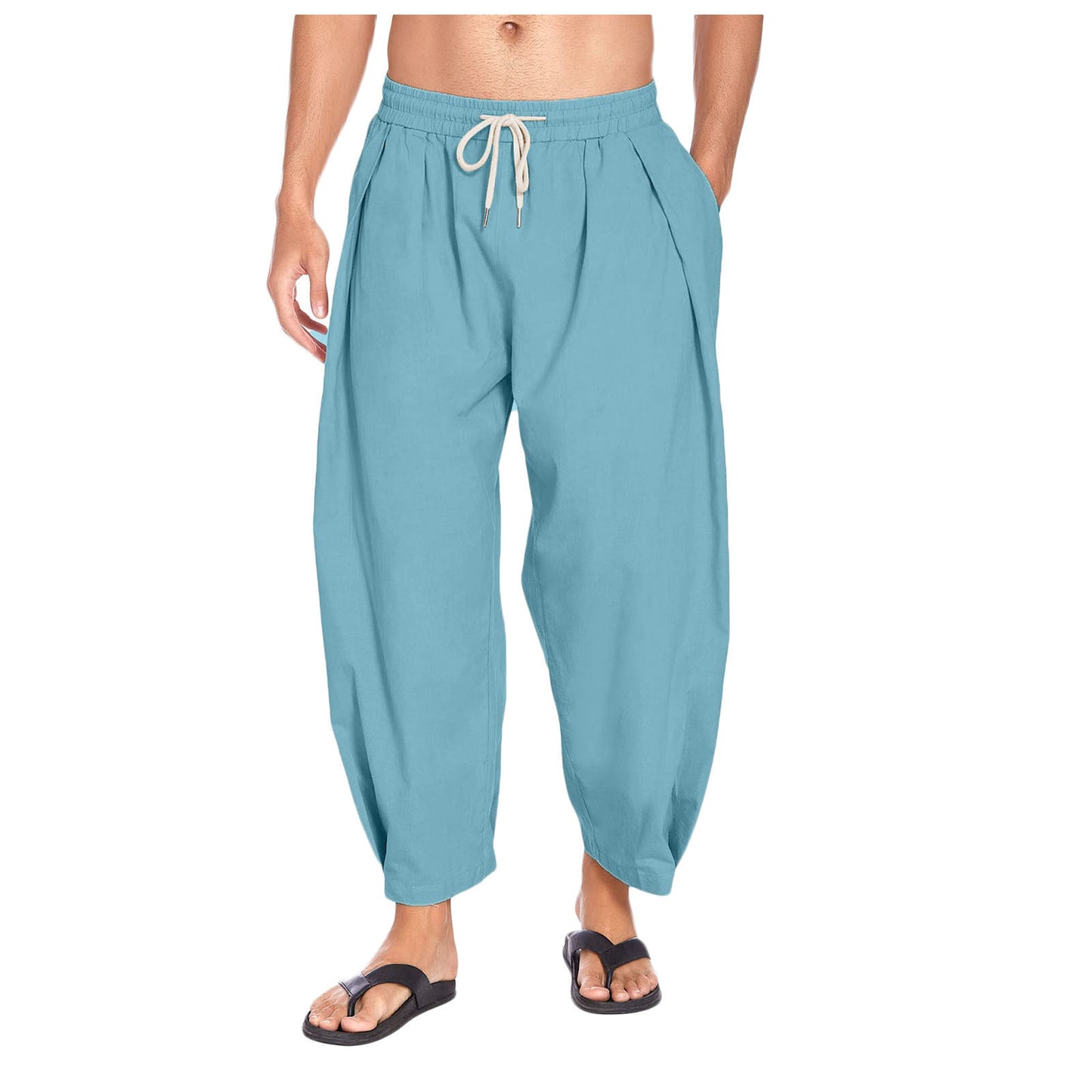 Light pleated lounge pants for men Chic and Style