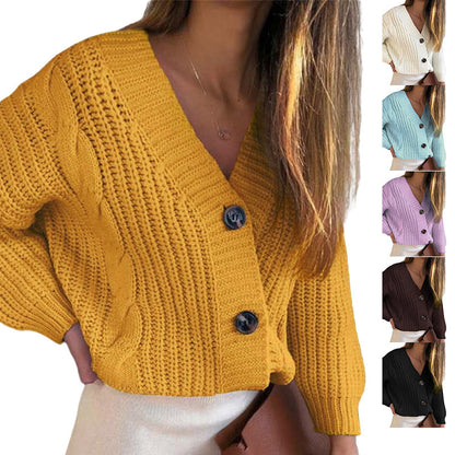 Dames cardigan avec décolleté en V plongeant et boutons décoratifs Chic und Stil