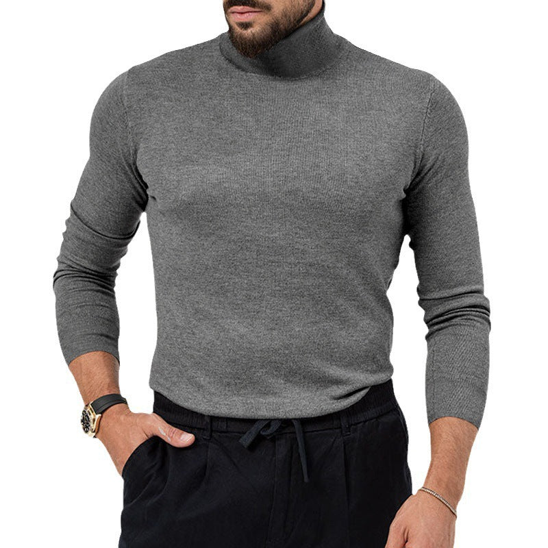Pull-over à col roulé pour hommes avec une fine structure tricotée et une coupe décontractée Chic und Stil