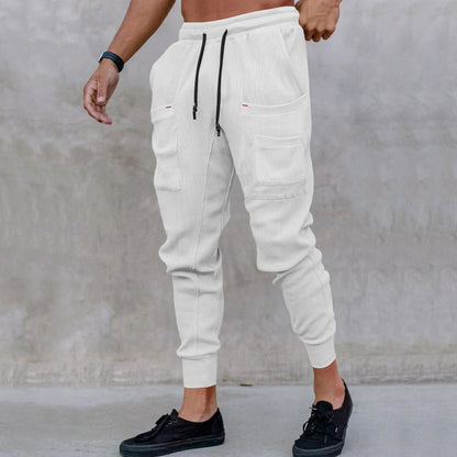 Pantalon utilitaire tendance pour hommes avec taille élastique et poches pratiques Chic und Stil