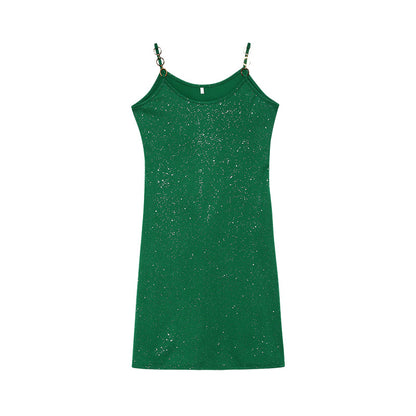 Robe mini pailletée pour femme avec bretelles réglables Chic und Stil