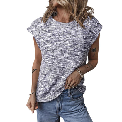 T-shirt décontracté pour dames avec structure tissée et design ample Chic und Stil