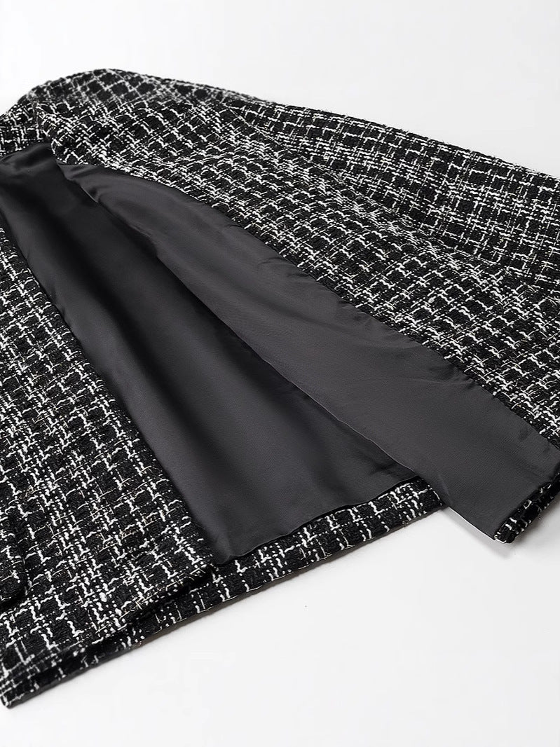 Dames élégante veste en tweed avec boutons dorés Chic und Stil