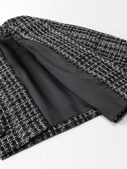 Dames élégante veste en tweed avec boutons dorés Chic und Stil