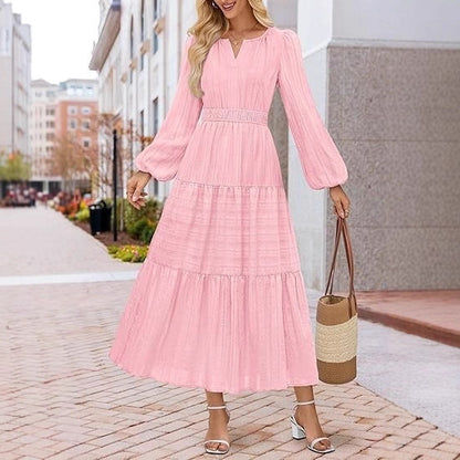 Robe maxi pour femmes avec des manches volumineuses et un ourlet flottant Chic und Stil