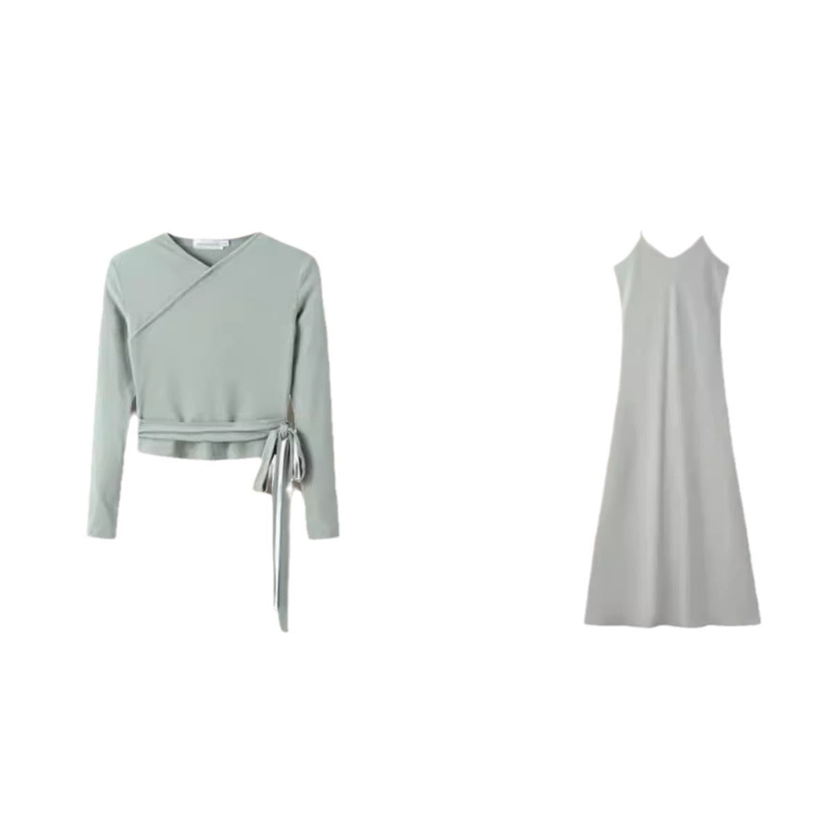 Ensemble haut enroulé et maxi robe pour femmes Chic und Stil
