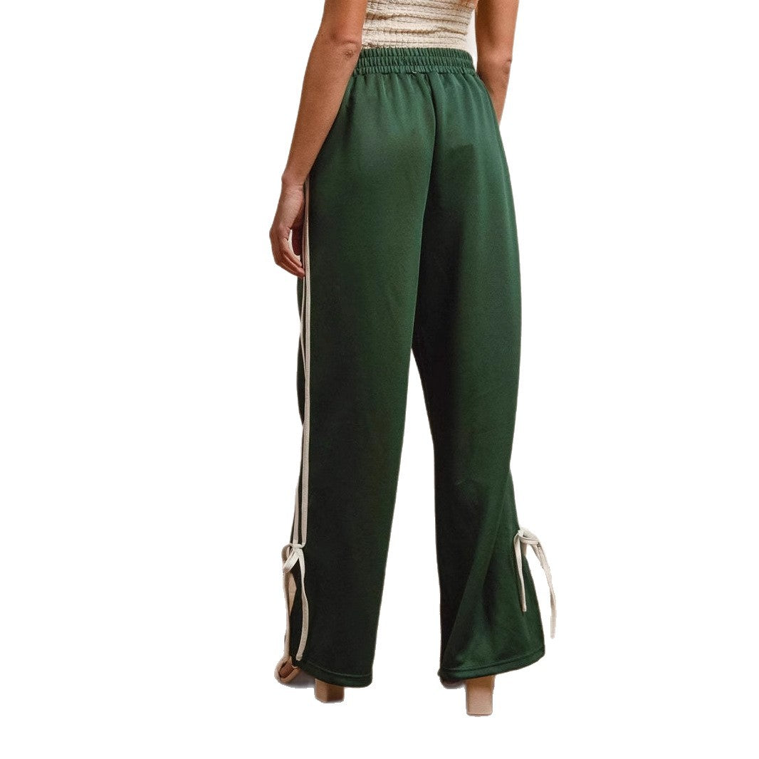 Chic and Stylish Women's Athletic Leisure Pants with Side Straps
