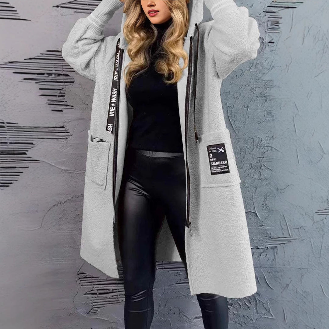Dames Douillette Veste d'Hiver Oversize avec Capuche Chic und Stil