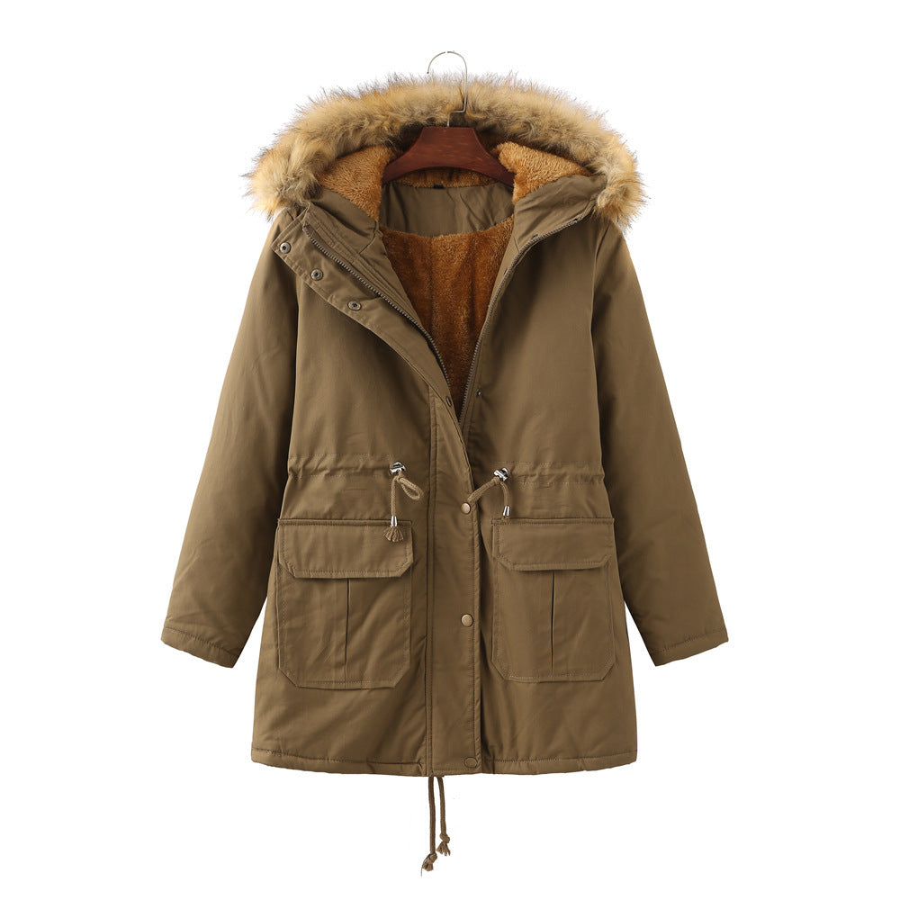 Functional parka jacket for women with removable hood and faux fur lining Chic and Style