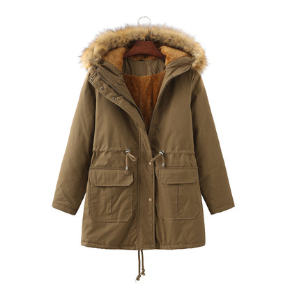Functional parka jacket for women with removable hood and faux fur lining Chic and Style