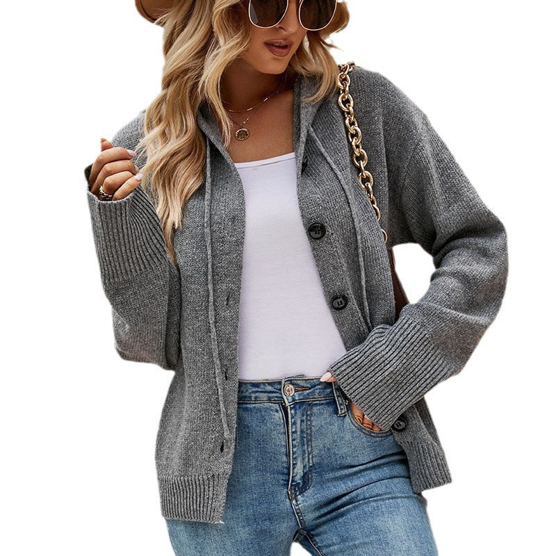 Dames gilet avec capuche et larges bords Chic und Stil