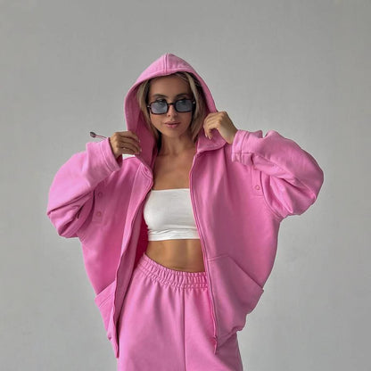 Dames Ensemble Relaxed-Fit Sportif avec des Découpes Tendance Chic und Stil