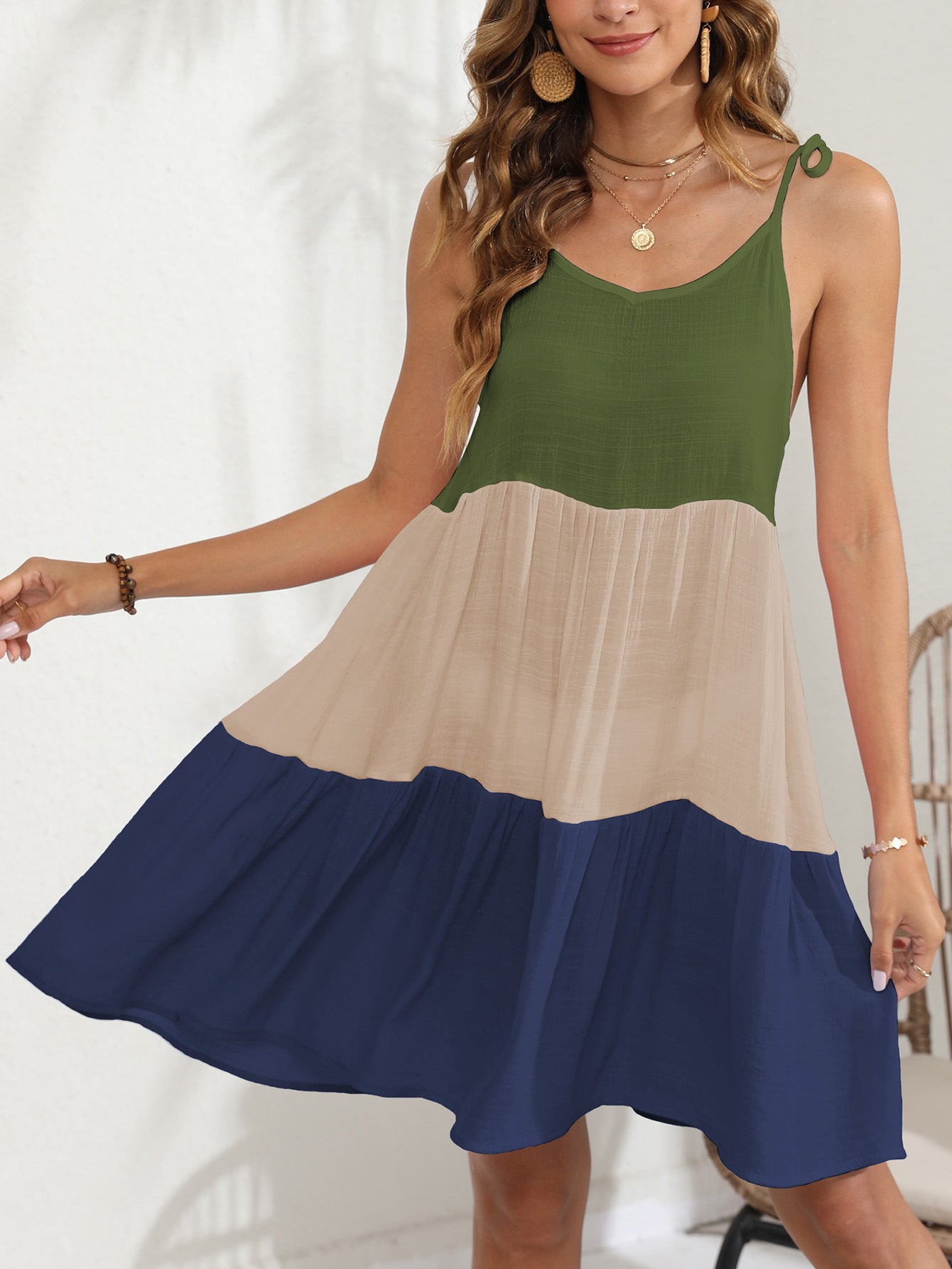 Robe d'été en swing A-line pour femmes Chic und Stil